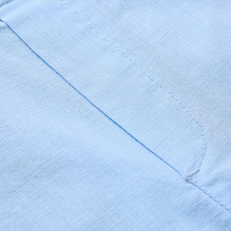Men's Casual Cotton Linen Straight Slim Elastic Waist Shorts 39500946M
