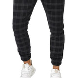 Men's Retro Casual Plaid Print Drawstring Sports Pants 14777214TO