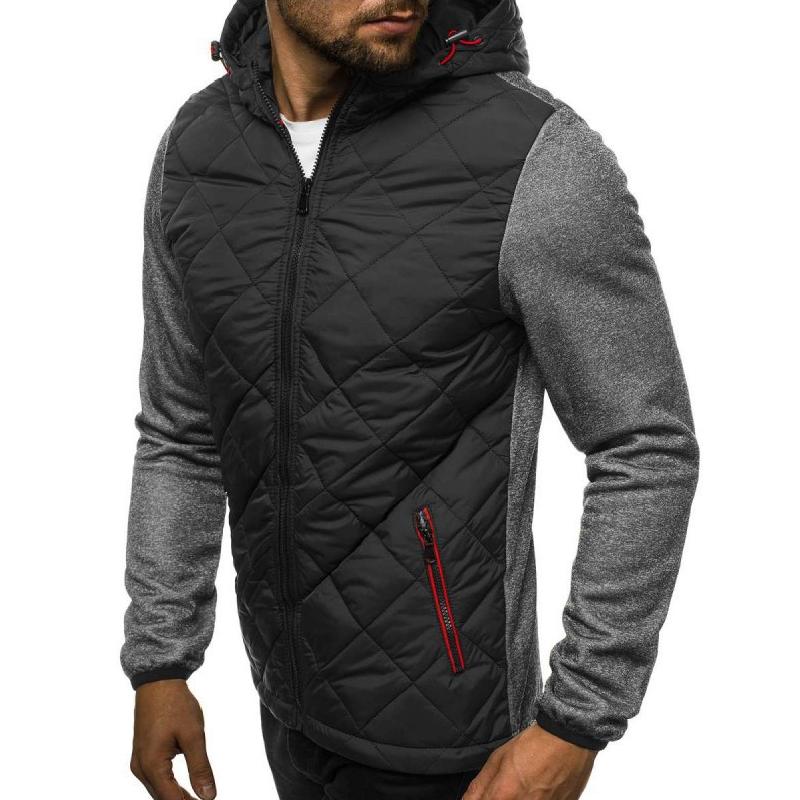 Men's Retro Casual Paneled Zipper Hoodie 52015584TO