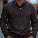 Men's Casual V-neck Knitted Sweater 23132359F