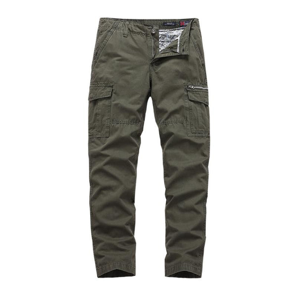 Men's Casual Outdoor Cotton Loose Multi-Pocket Cargo Pants 07526651M