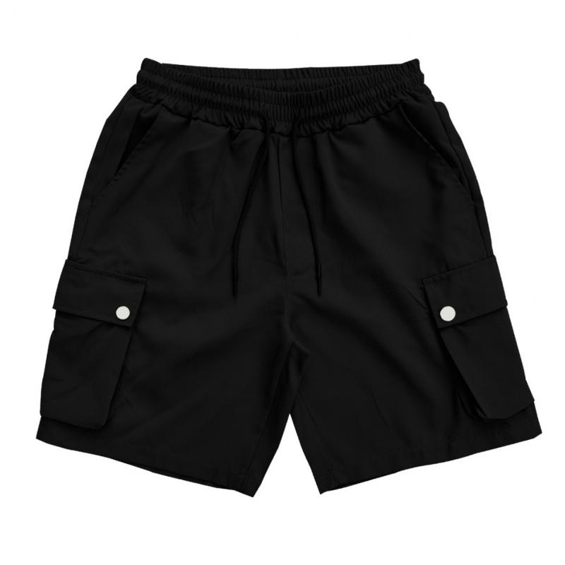 Men's Solid Color Multi-Pocket Cargo Shorts 32480917Y