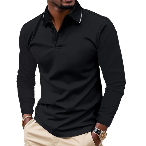 Men's Casual Button Waffle Polo Shirt 77339681X