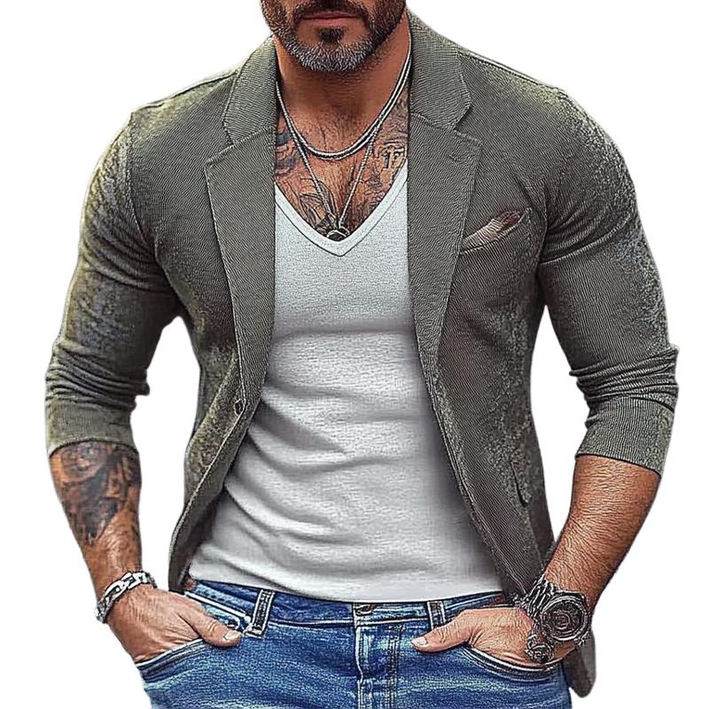 Men's Solid Color Single Breasted Blazer 28037602X