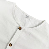 Men's Casual Solid Color Single-Breasted Long-Sleeved Shirt 03997984Y