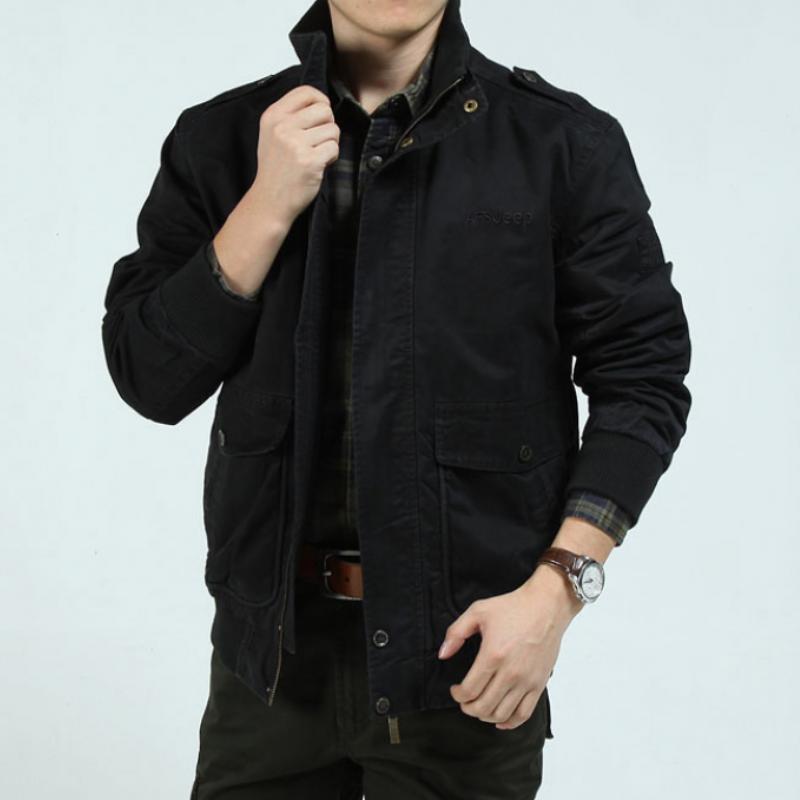 Men's Classic Casual Zipper Stand Collar Fleece Jacket 99942118K