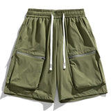 Men's Casual Loose Multi-pocket Elastic Waist Quick-drying Sports Shorts 80937190M