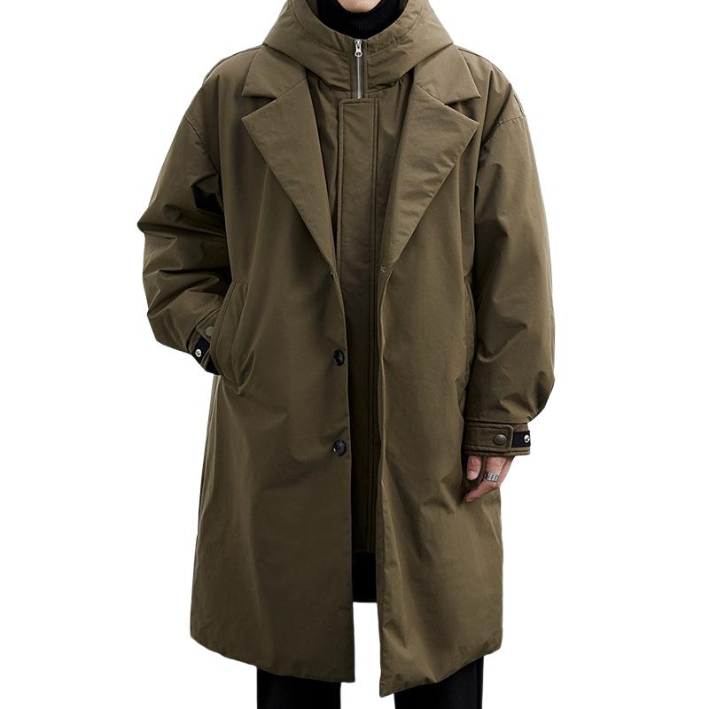 Men's Winter Hooded Mid-length Coat 59306884U