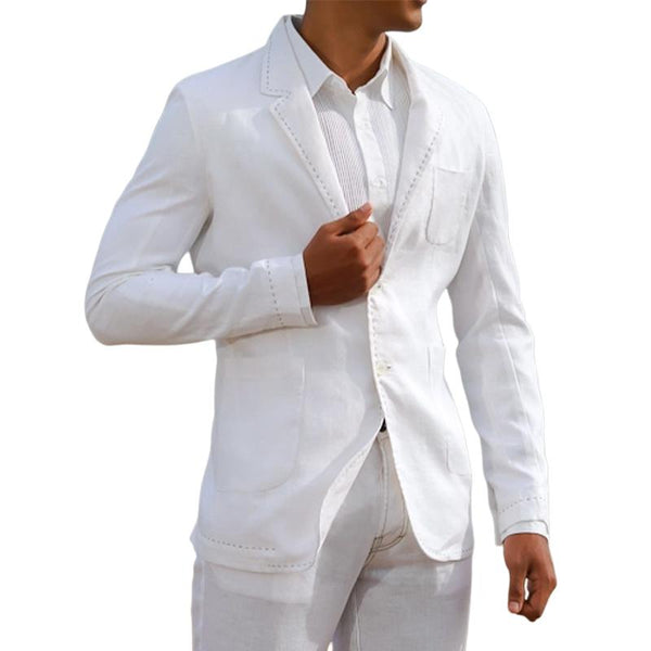 Men's Cotton and Linen Casual Blazer 13730671X