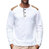 Men's Colorblock Small Checkered Sports Casual Long Sleeve T-shirt 69364465X