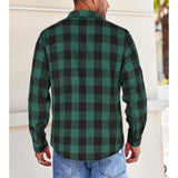 Men's Casual Plaid Long Sleeve Shirt 68225968Y