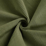 Men's Solid Corduroy Lapel Long Sleeve Shirt 72107561Z