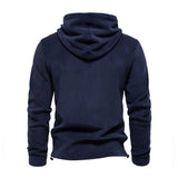 Men's Casual Polar Fleece Warm Loose Long-sleeved Pullover Hoodie 26204153M