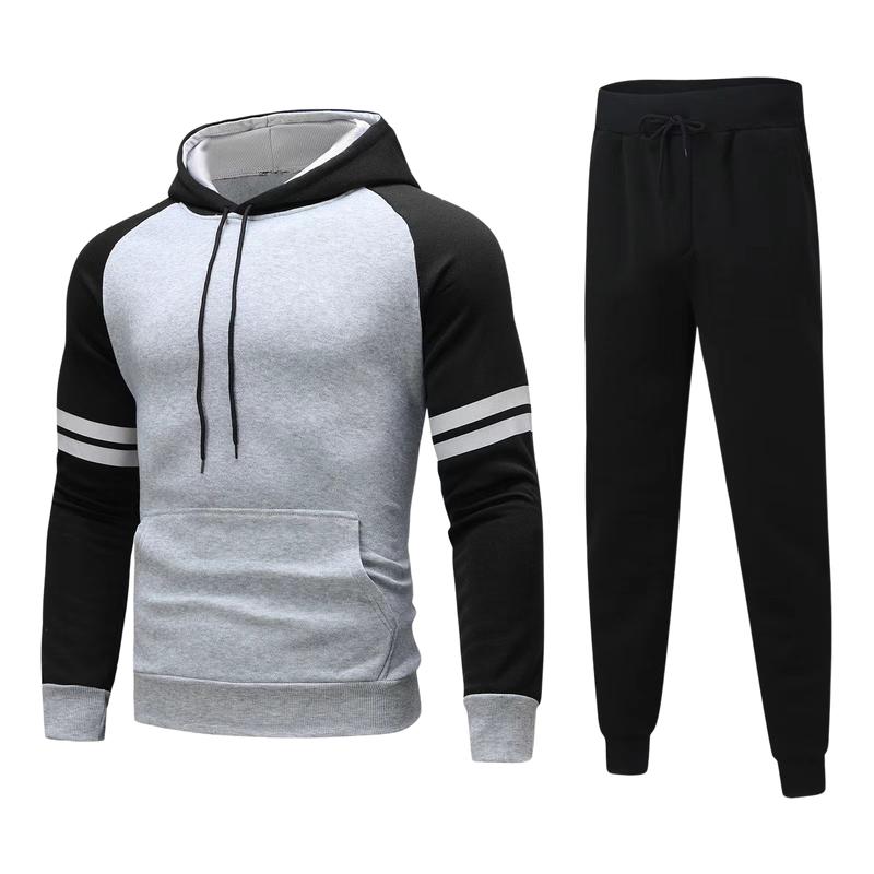 Men's Casual Pullover Raglan Sleeve Sweatshirt Trousers Set 55070139F