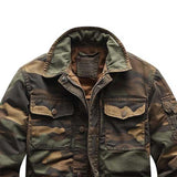 Men's Classic Casual Camouflage Lapel Multi-Pocket Jacket 21129284K