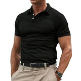 Men's Solid Color Short-sleeved Bottoming POLO Shirt 20127919X