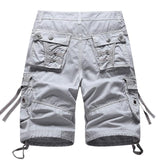 Men's Casual Cotton Blended Loose Multi-Pocket Cargo Shorts 29631612M
