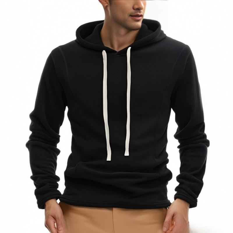 Men's Casual Solid Color Polar Fleece Hoodie 86051680Y