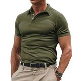 Men's Solid Color Short-sleeved Bottoming POLO Shirt 20127919X