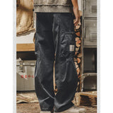 Men's Retro Loose Multi-Pocket Cargo Pants 46289557Y