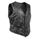 Men's V-neck Suede Single-breasted Vest 18641512U