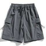 Men's Casual Thin Elastic Waisted Loose Quick-drying Cargo Shorts 37212261M