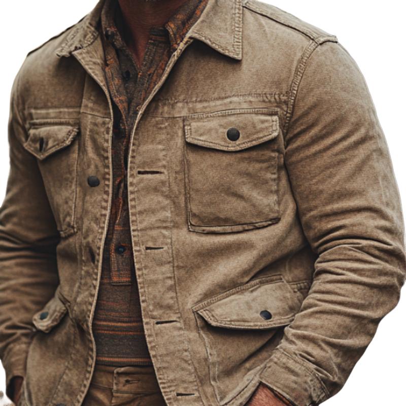 Men's Casual Lapel Denim Jacket 00749727F