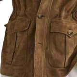 Men's Classic Vintage Multi-Pocket Suede Lapel Jacket 04853630F