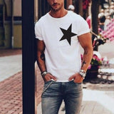 Men's Casual Five-pointed Star Short-sleeved T-shirt 16578159TO