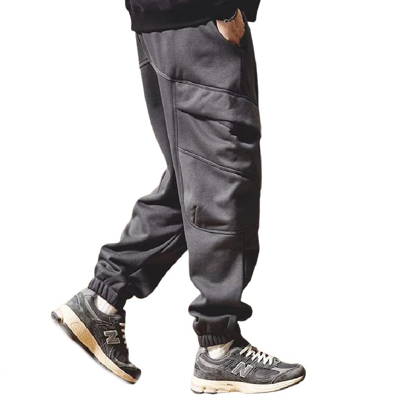 Men's Retro Personalized Zipper Pocket Casual Pants 99470597F