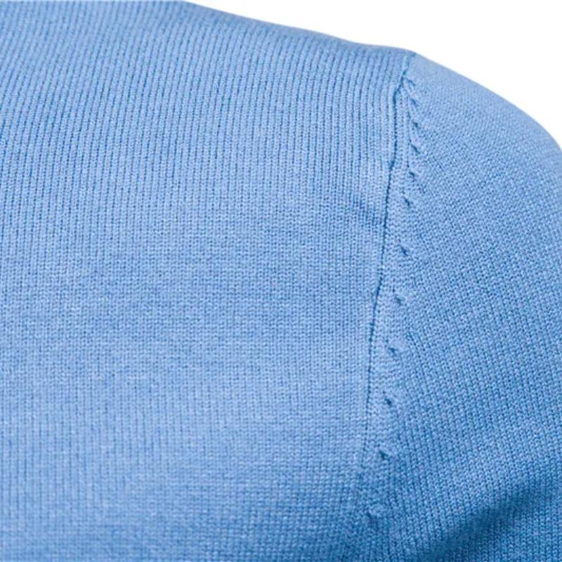 Men's Classic Casual Solid Color Round Neck Slim Sweater 81109540K