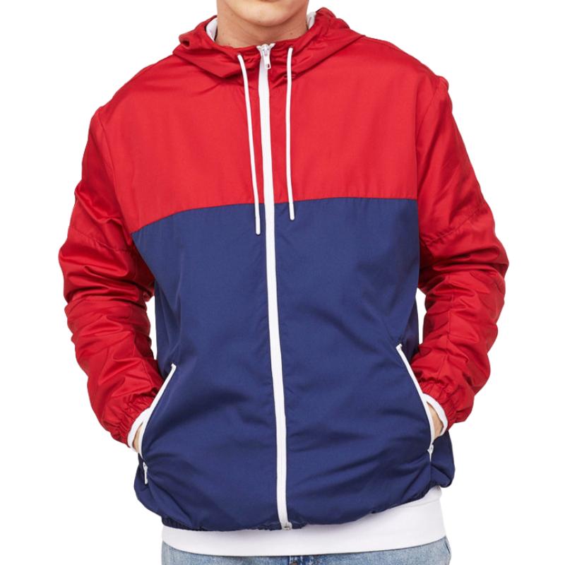 Men's Retro Casual Colorblock Outdoor Combat Hooded Jacket 39072475TO