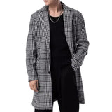 Men's Lapel Printed Mid-length Coat 48566300U