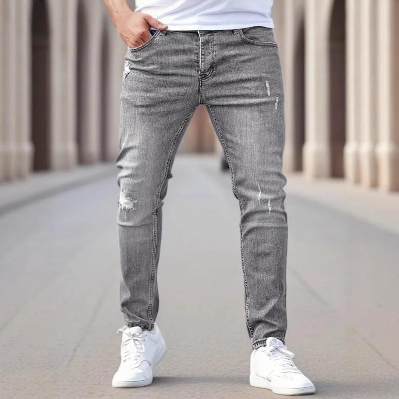 Men's Fashion Distressed Holes Casual Jeans 74899751Z