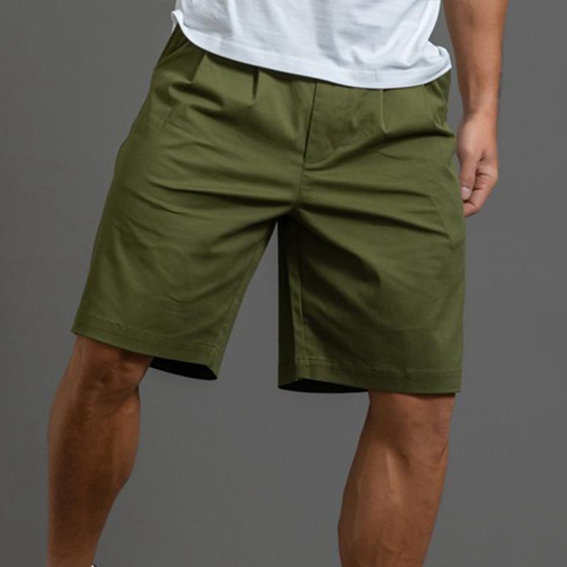 Men's Cotton Solid Straight Casual Shorts 63271469Z