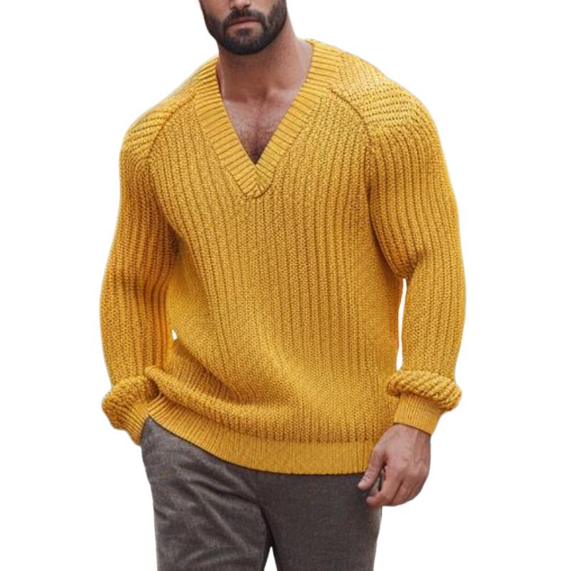 Men's Classic Comfort Slim Fit V-Neck Long Sleeve Sweater 58760262K