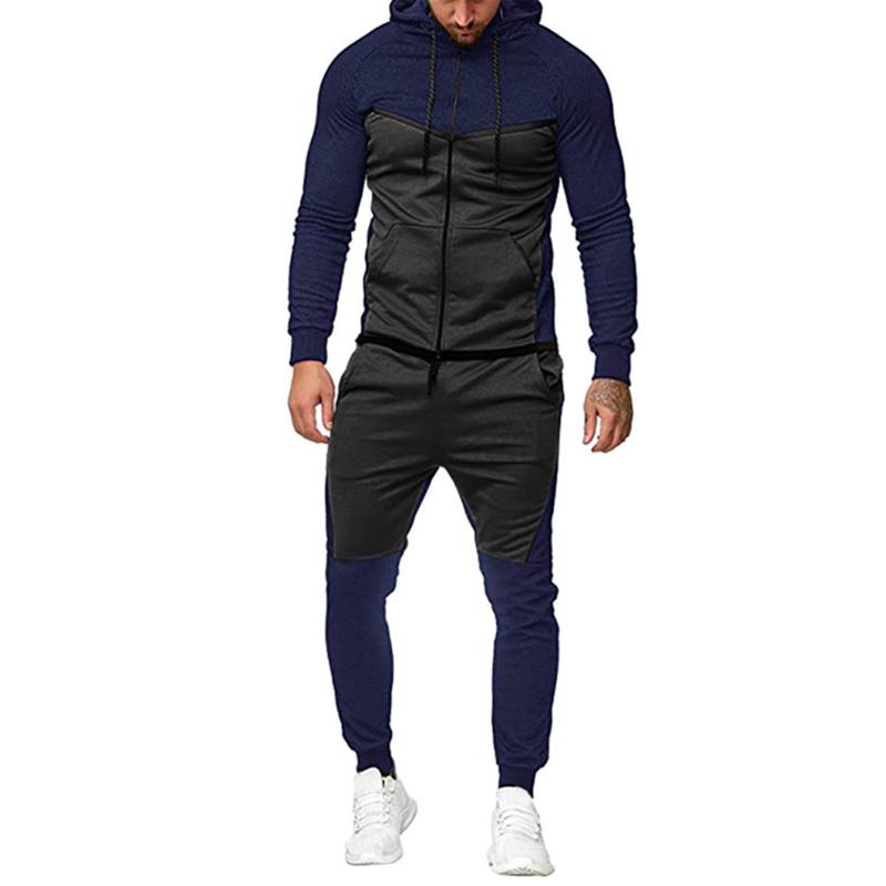 Ensemble sweat-shirt décontracté cardigan et pantalon pour homme 10013033F