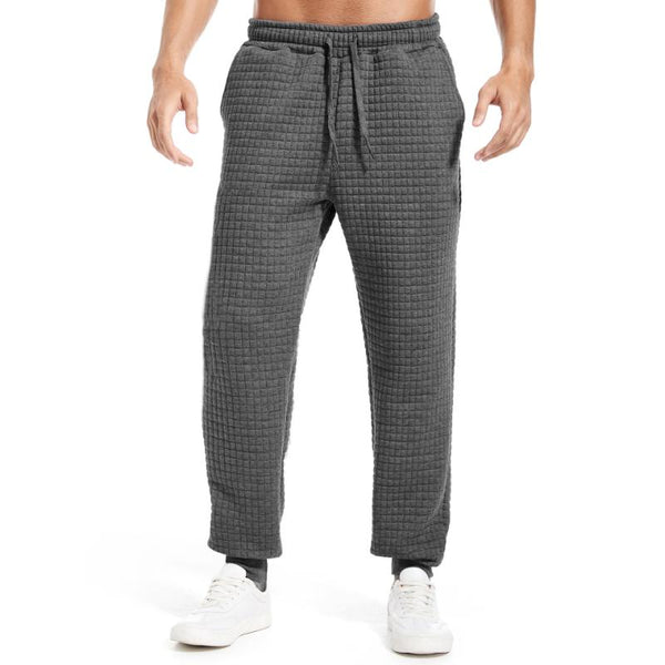 Men's Retro Casual Waffle Drawstring Trousers 12889072TO