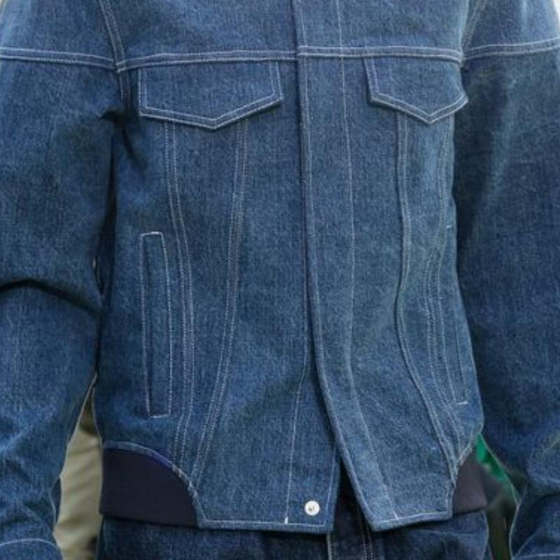 Men's Stylish Baseball Collar Denim Jacket 92429378F