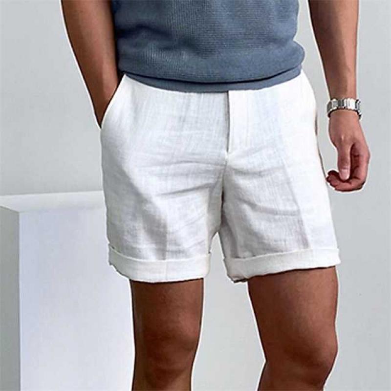 Short de plage en lin vintage pour homme 12450822Y