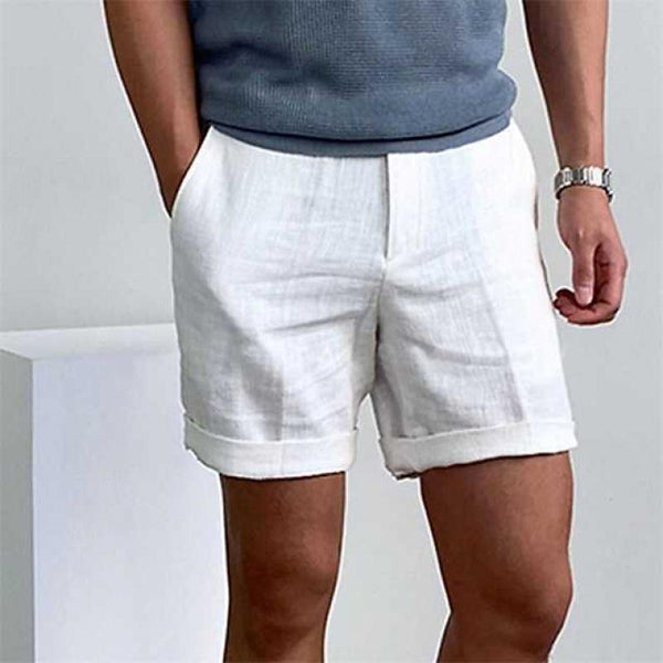Men's Vintage Linen Beach Shorts 12450822Y