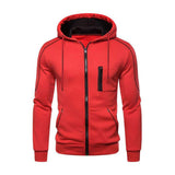 Men's Casual Hooded Long Sleeve Zip-Up Sports Jacket 69692147M