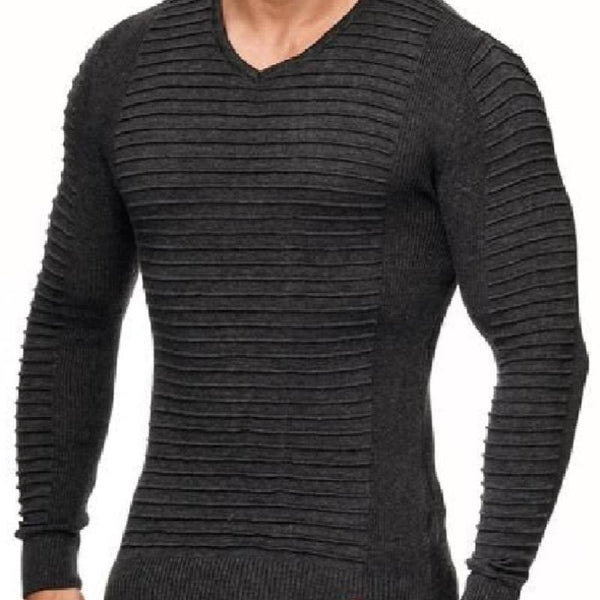 Men's Casual V-neck Pullover Sweater 68842704F