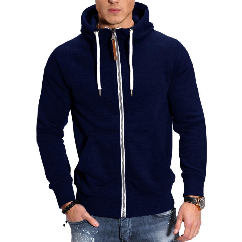 Chaqueta deportiva informal con capucha y cremallera y mangas raglán para hombre 70916160Z