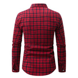 Men's Casual Plaid Long-Sleeved Shirt 85144499Y