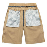 Men's Solid Color Zipper Pocket Cargo Shorts 44076350Z