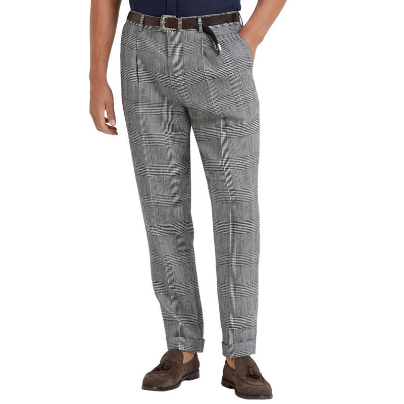 Men's Classic Straight Check Suit Pants 44382533F