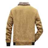 Men's Stand Collar Corduroy Warm Jacket 59115185F