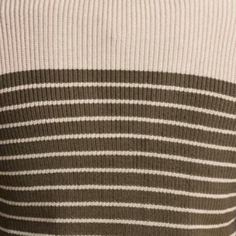 Men's Casual V-neck Striped Long Sleeve Sweater 71657895F