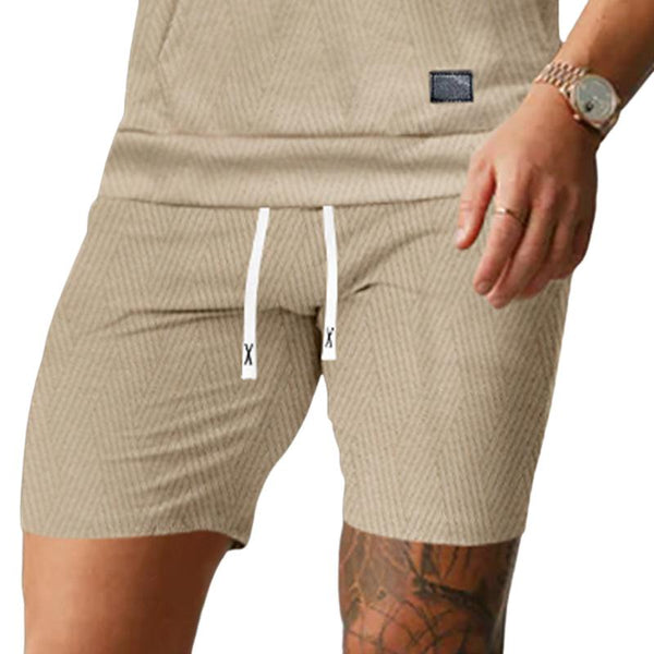 Men's Solid Color Jacquard Dark Pattern Shorts 76094865X